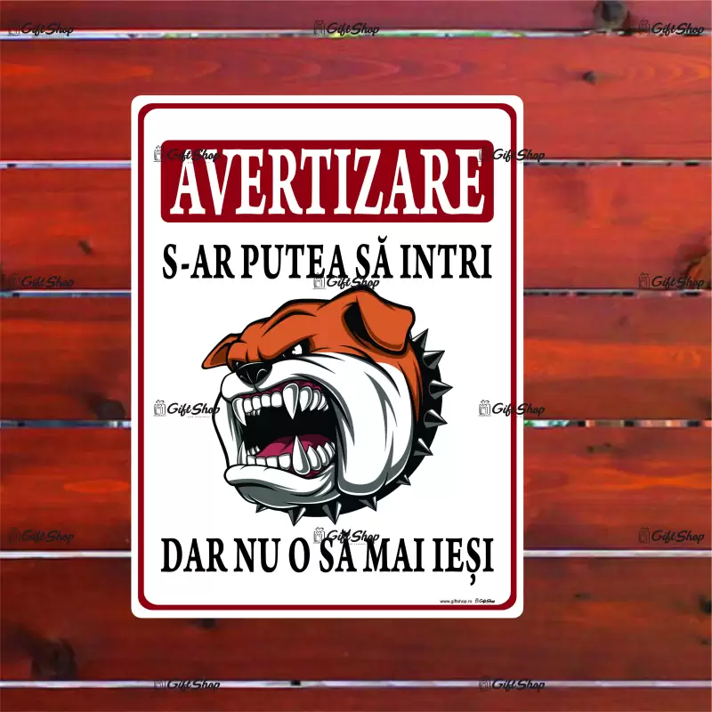 Avertizare s-ar putea sa intri dar nu o sa mai iesi, indicator amuzant 100x150 mm